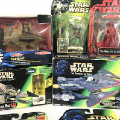 A Collection Of Carded And Boxed Star Wars Figures And Ships. No Reserve.