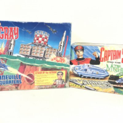 A Boxed Matchbox Stingray Marineville Headquarters (Parts Missing)And A Captain Scarlet Talking Alarm Clock. No Reserve. (2).
