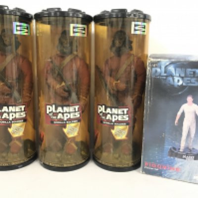 3 Boxed Planet Of The Apes 12 Inch Gorilia Soldiers And  Leo Figure.