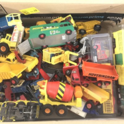 A Box Containimg Playworn Diecast Including Matchbox And Corgi. No Reserve.