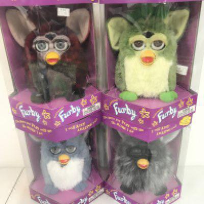 4 Boxed And Sealed Tiger/Hasbro Furbys. Including Frog. Mink. Elephant. And Red Wolf. (4).