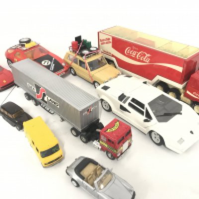 A Small Collection Of Playworn Diecast including 1/18 Scale Lamborghini. No Reserve.