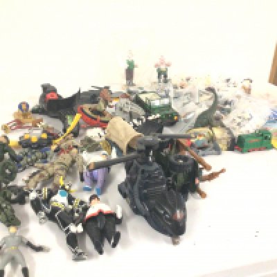 A mixed collection of action figures..animals..plus others including vehicles.  No reserve