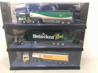 3 Boxed Corgi Modern Trucks.
