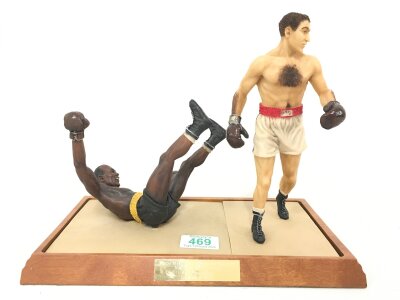 2 Endurance Art Of Sport Boxing Figure Set. Rocky Marciano Vs Jersey Walcott. Limited Edition #499 of 500.