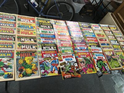 A Collection of various age hulk and other comics