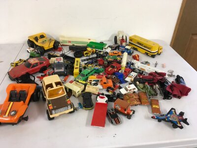 Mixed collection of diecast and plastic Playworn vehicles etc. no reserve