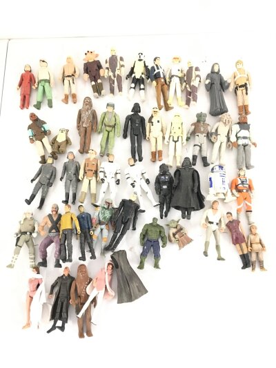 A Collection of Vintage And Modern Star Wars Figures with Others. And 3 Ships. No Reserve.