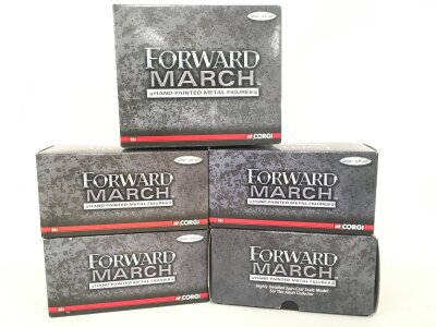 A Collection Of 6 Boxed Corgi Forward March Figures. No Reserve.