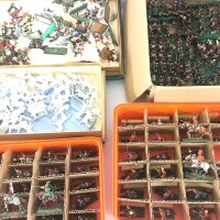 A Collection Of Painted And Unpainted 15MM Led And Plastic Soldiers Including Some Mounted. No Reserve.