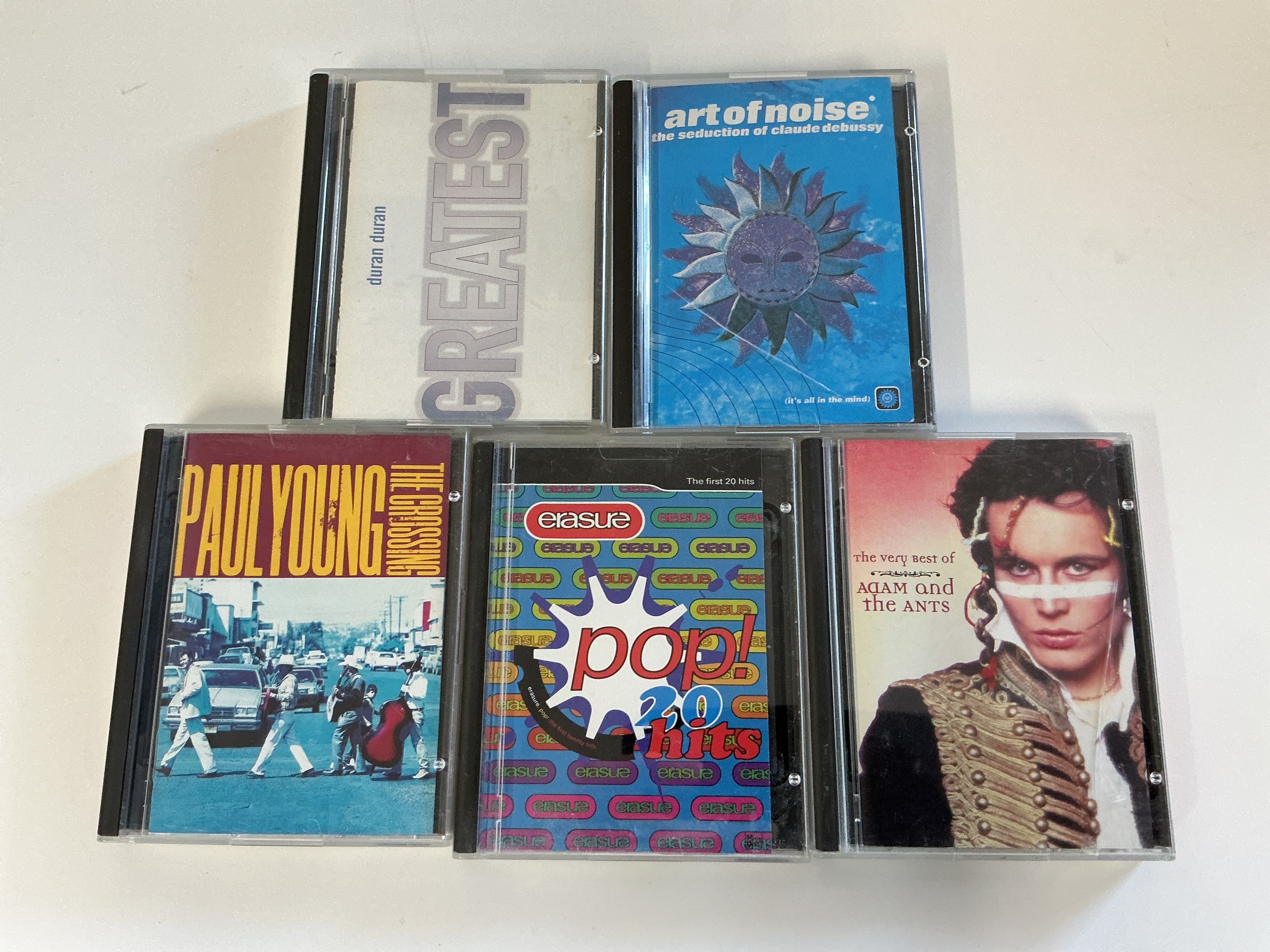 Five minidiscs by various artists including Duran Duran, Paul Young, Erasure and others.