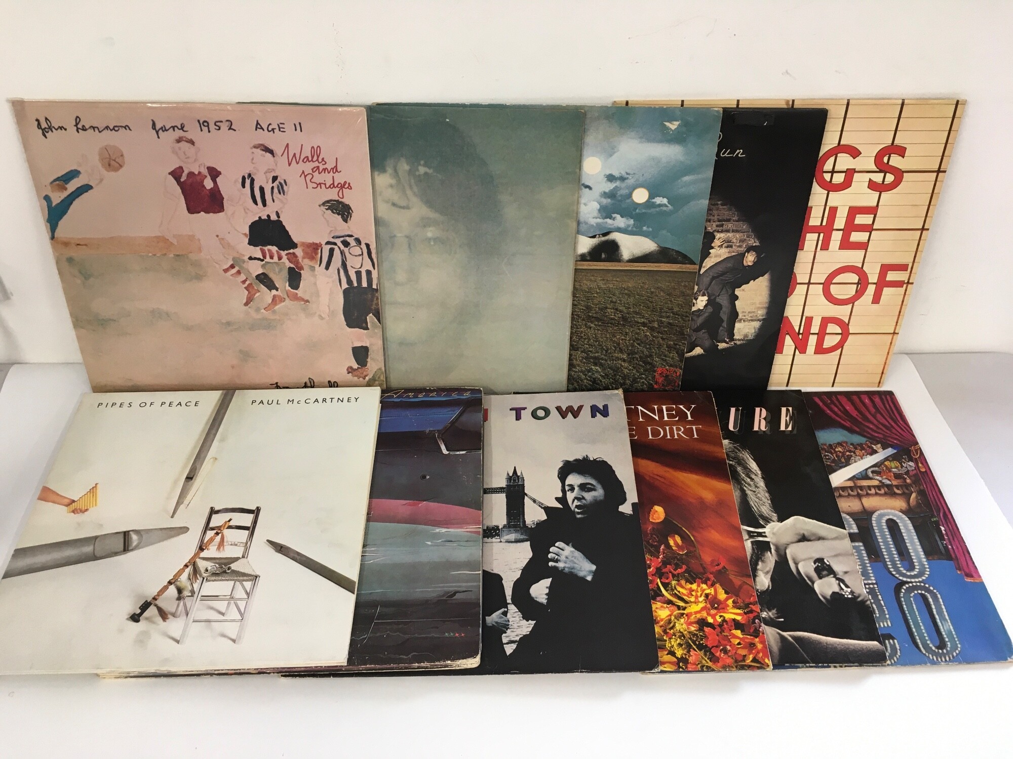 Eleven solo Beatles LPs comprising Walls And Bridges, Wings At The Speed Of Sound, Mind Games and others.