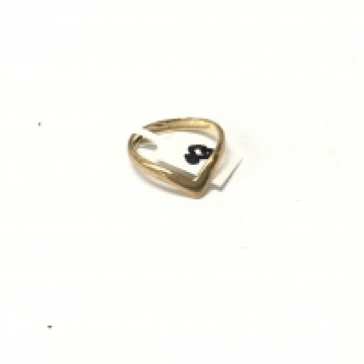 A 9ct gold wishbone ring, size P.approx weight 2.16 grams.