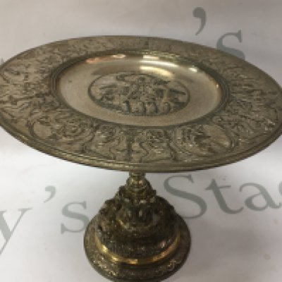 A silver plated Tazza of classical design.