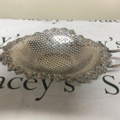 A Quality Victorian silver fruit basket with pierced pattern and solid cast naturalistic handles the edge with grape vines Birmingham hallmarks diameter 42cm weight 575g