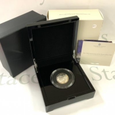 Royal Mint 150th Anniversary of the Royal Albert hall 2021 UK &#20132660835 silver proof domed coin, with box and paperwork. (A)