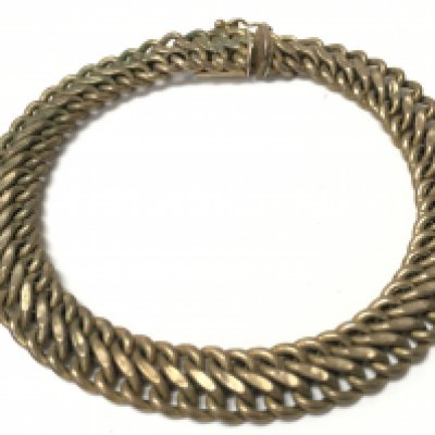 A 9ct gold bracelet , total weight 10.21g. Postage category A