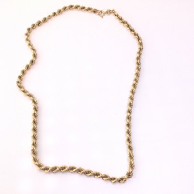A 9ct gold Rope chain. 11.25g