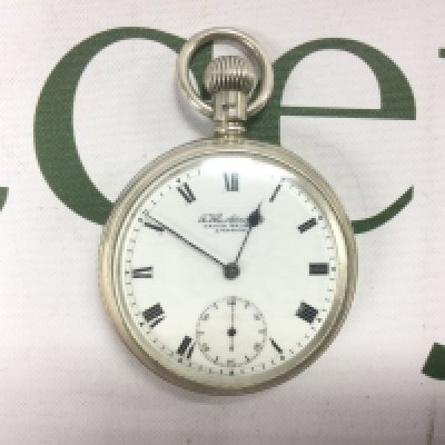 A James Walker of London silver pocket watch, seen working. Shipping category A.