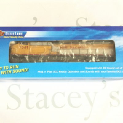 A Boxed H0 Gauge Broadway Limited Blue Line GE AC6000 UP #7549 Loco With Lights. DC Sound. DCC Ready.