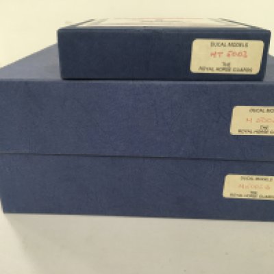 3 boxes of Ducal metal military figures featuring The Royal Horse Guards. No reserve