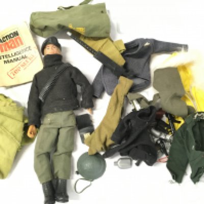 A Vintage Action man With Accessories. No Reserve.