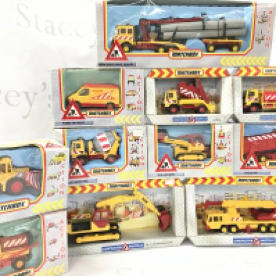 A Collection of Boxed Matchbox Construction Vehicles. No Reserve.