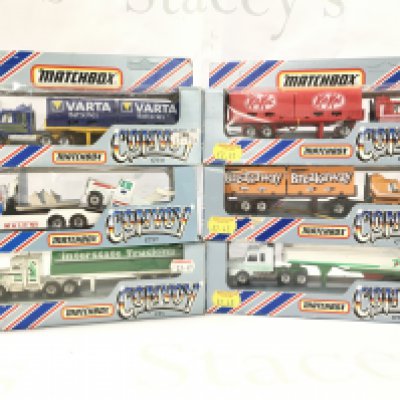 6 Boxed Matchbox Convoy Trucks. No Reserve.