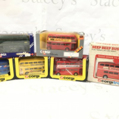 A Collection of Corgi Buses including Corgi Tronics. No Reserve.