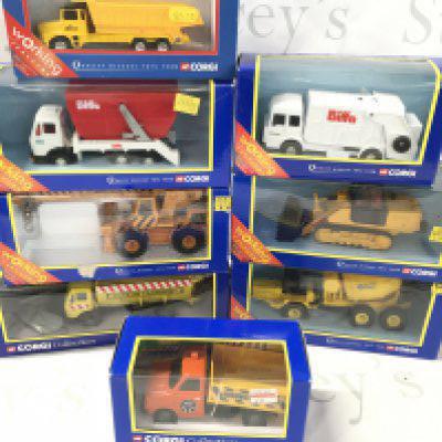 A Collection of Boxed Corgi Construction Vehicles. No Reserve.