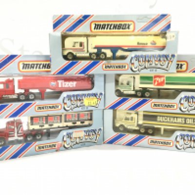 5 Boxed Matchbox Convoy Trucks. No Reserve.
