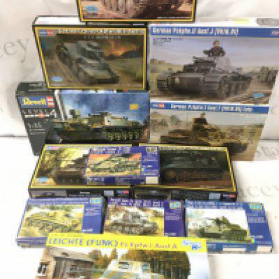 A Collection of Boxed Model Kits. Including Revell. Hobby Boss. Dragon. And UM. All Tanks.
