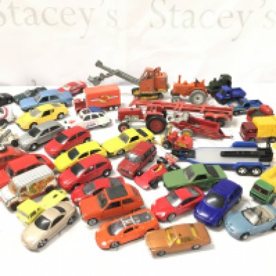 A Collection of Plastic And Diecast Playworn Vehicles. No Reserve.