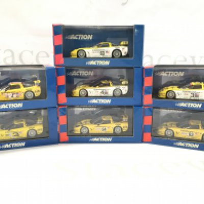 A Collection of 7 Boxed Action Corvette Diecast Cars. 1/43 Scale. No Reserve.