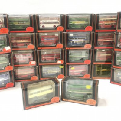 A Large Collection of Boxed Exclusive First Edition Buses. No Reserve.