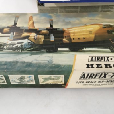 A collection of 6 unstarted model kits by Airfix..Revell and Matchbox featuring military aircraft and RMS Titanic various scales 1:32. 1:48. 1:72 etc. no reserve