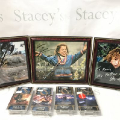 2 Framed Lord Of The Rings Pictures. A Warwick Davies Singed Picture. And 4 Sealed Lord Of The Rings Card Games.