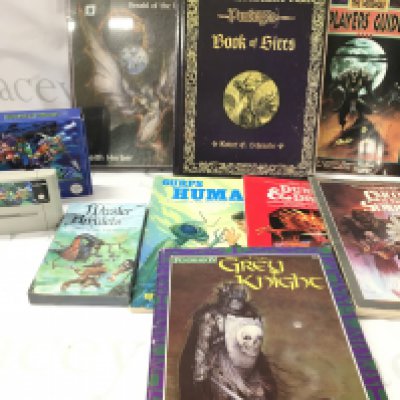 A Collection of Role Playing Books including a sealed Azathoth Game.And A Boxed Nintendo SNES Secret Of Mana Game.