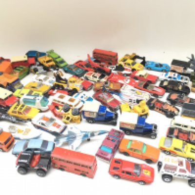 A Box Containing Playworn Matchbox Diecast.