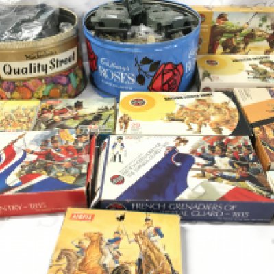 A Collection of Boxed And Loose Airfix Military Figures.