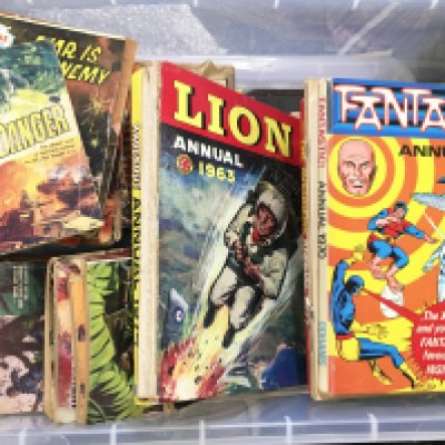 2 X Boxes Containing Annuals And Comics. No Reserve.(2).
