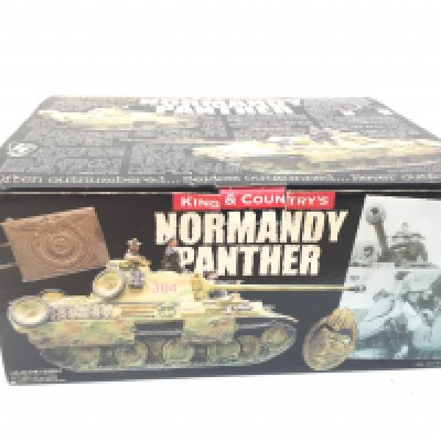 A boxed King and Country Minature military model featuring WWII German Forces. Entitled Panther Ausf G. Model no.WSS72. Missing driver. No reserve