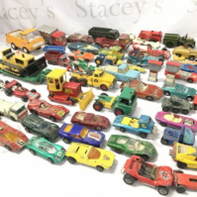 A Box Containing Playworn Diecast Including Matchbox Tonka. Etc.