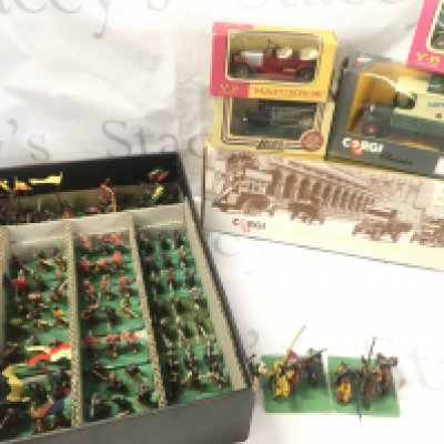 A Collection of Paiyed War Game Figures and A Small Collection of Boxed Diecast. No Reserve.