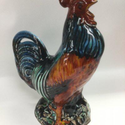 A large ceramic rooster by Anita Harris, signed to base by Samantha Johnson and Anita Harris, approx height 37cm. Shipping category D.