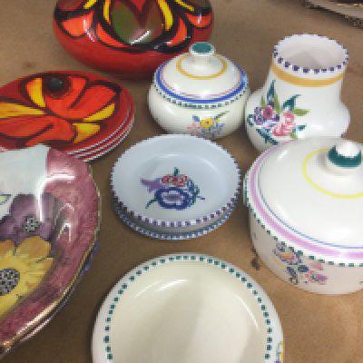 A collection of Poole pottery various.