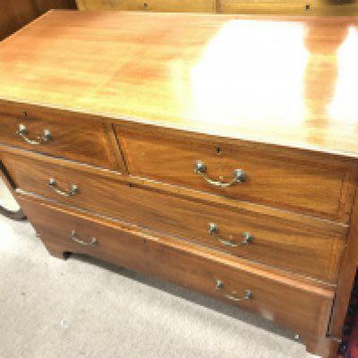 An Edwardian satin wood banded chest of drawers, 48x106x75cm- NO RESERVE