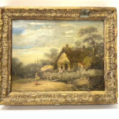 Attr, John Indigo Richard&#2013266066s 1731-1810 oil on board painting. Postage category D.