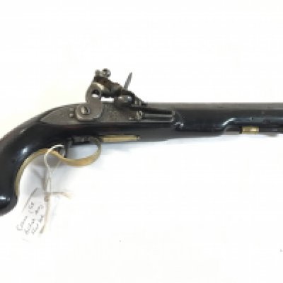 A George III British army flintlock pistol with GR markings.