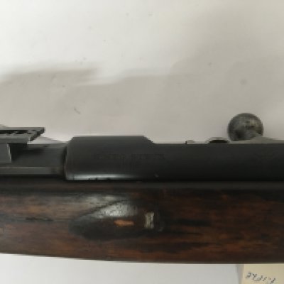 A 19th century rifle M.1886 with full length stock bolt action stamped CE.W.F.G STEYR The Portuguese Kropatschek rifle manufacturer between 1886-1898 caliber 8x60 obsolete no license required.